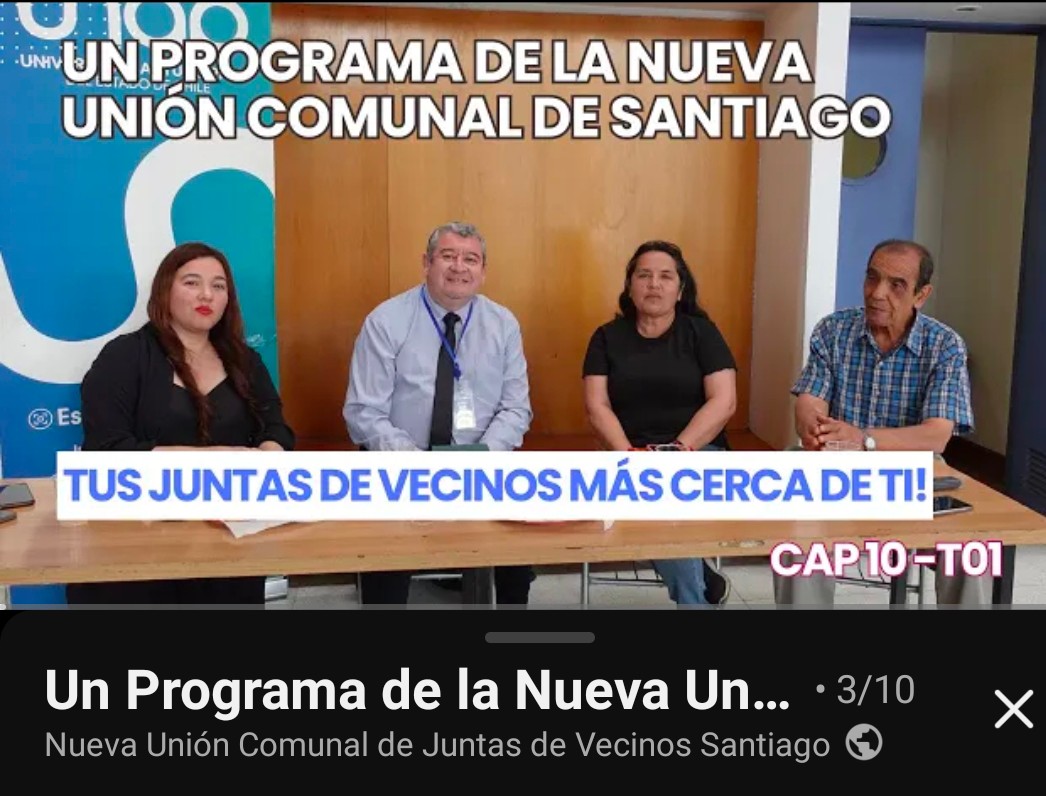 Otro capítulo del programa de La Nueva Unión Comunal de Santiago